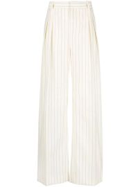 Jean Paul Gaultier lace-up Pinstripe Trousers - at Farfetch